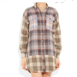 Isabel Marant Etoile Plaid Meg Flannel Shirt Dress